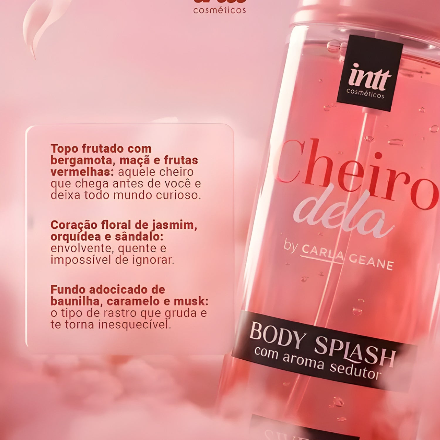 Body Splash Corporal Feminino Cheiro Dela Carla Geane Intt