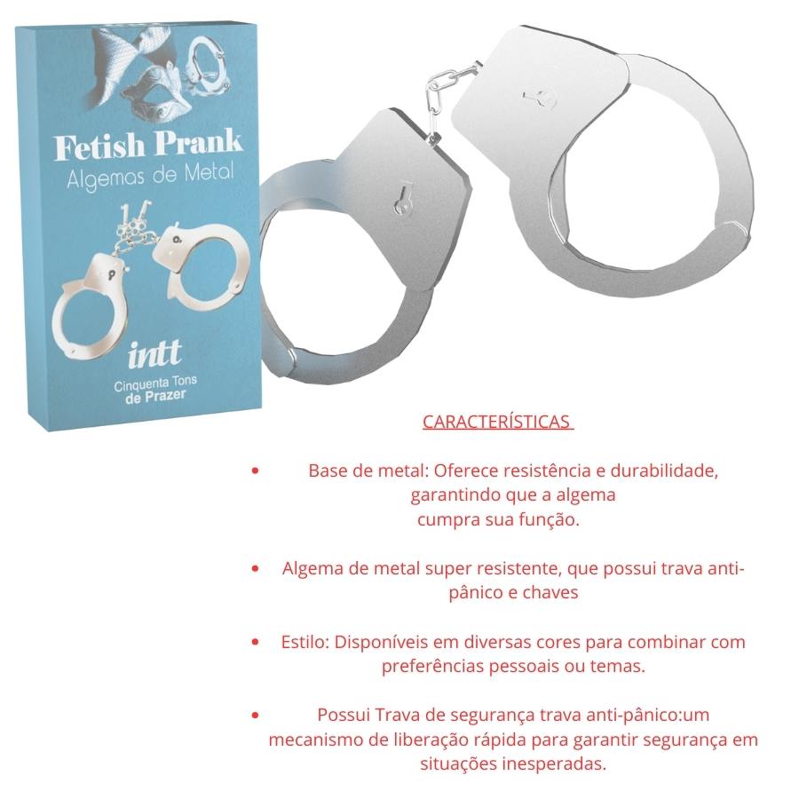 Algema Metal Chave Policial Festa Fantasia Carnaval Fetiche