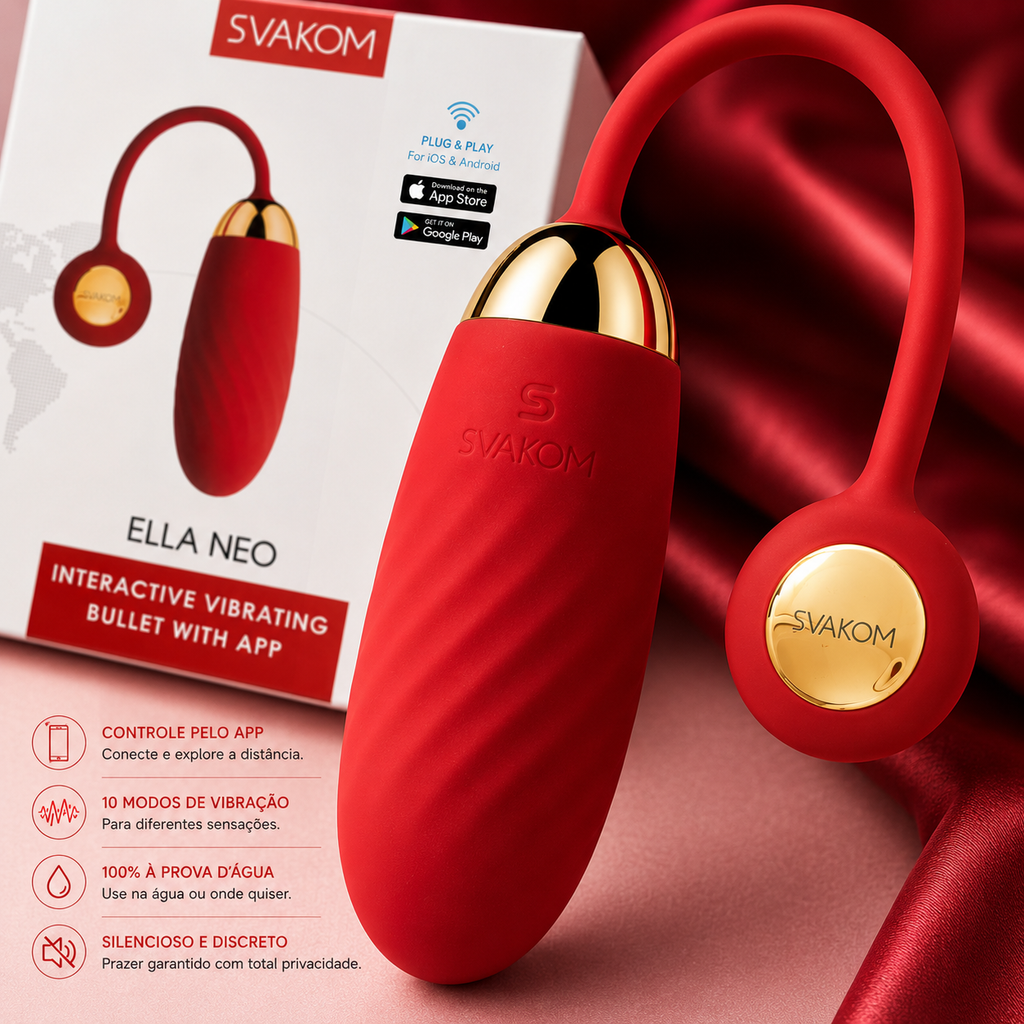 Vibrador Cápsula SVAKOM Ella Neo Recarregável com Controle por App Bluetooth