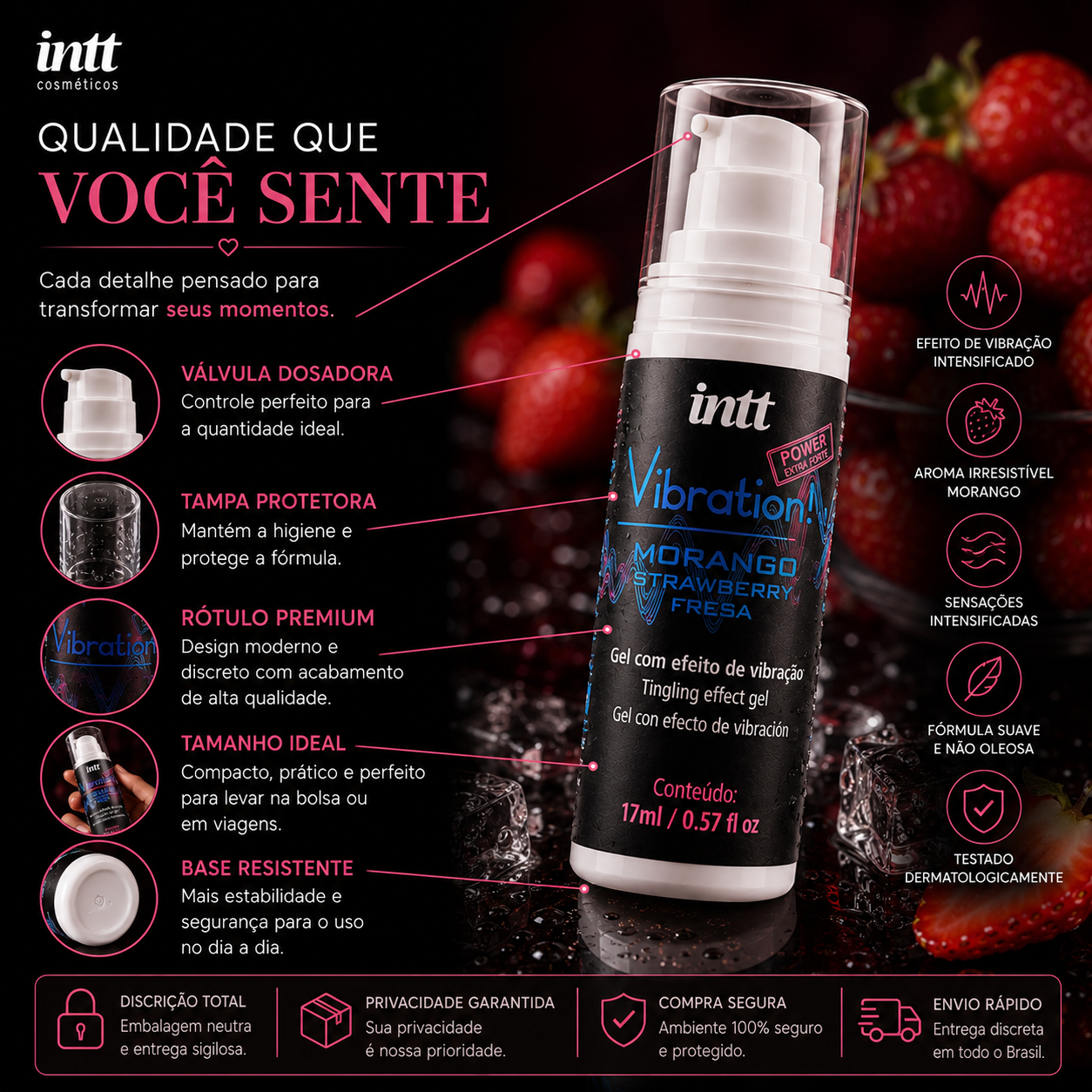 Vibration Power - Vibrador Líquido - Diversos sabores