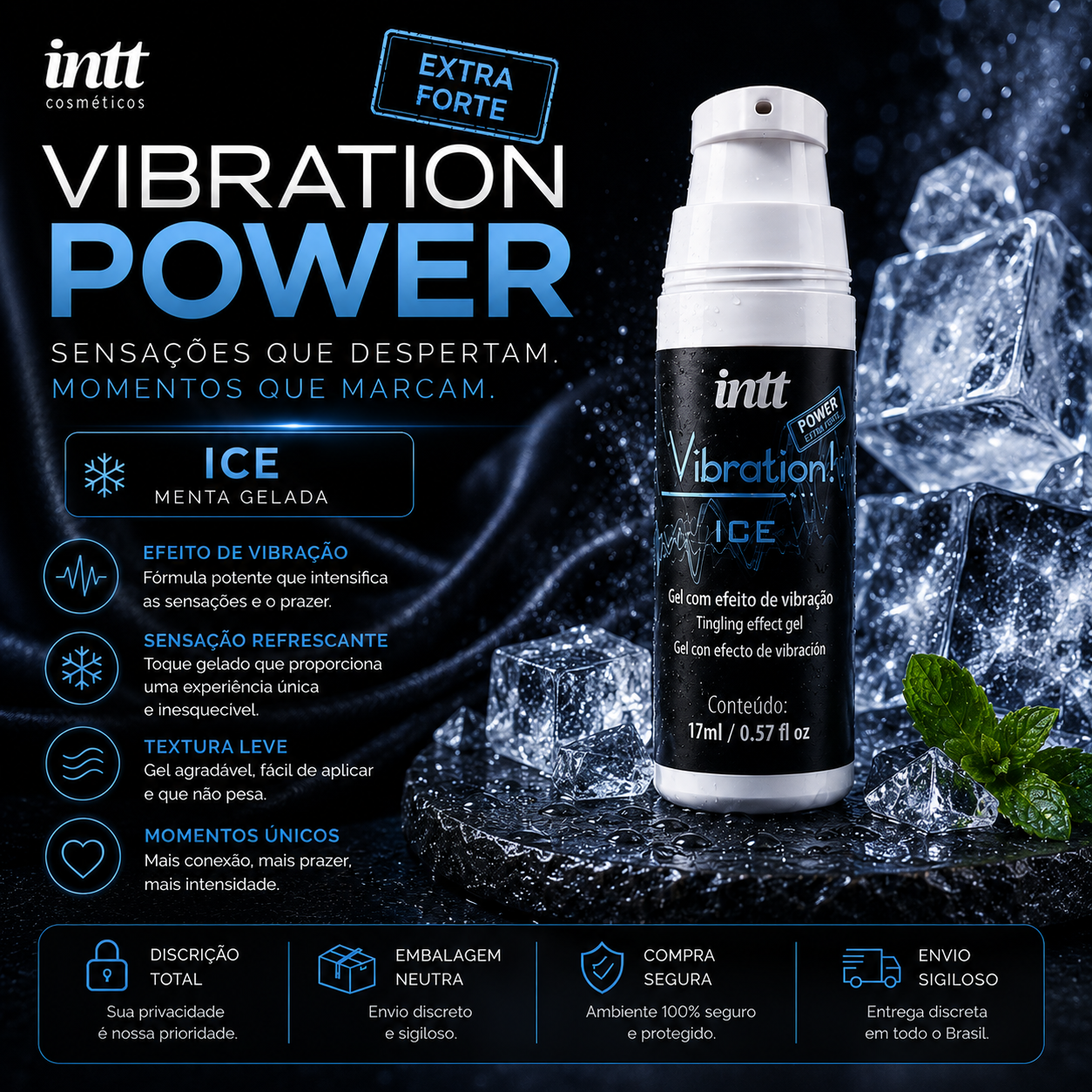 Vibration Power - Vibrador Líquido - Diversos sabores