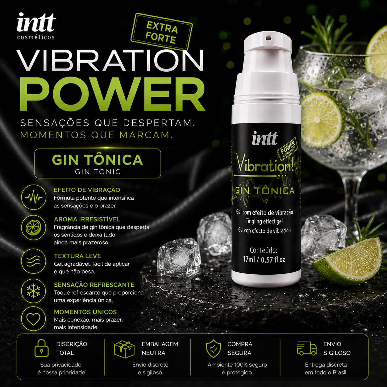 Vibration Power - Vibrador Líquido - Diversos sabores