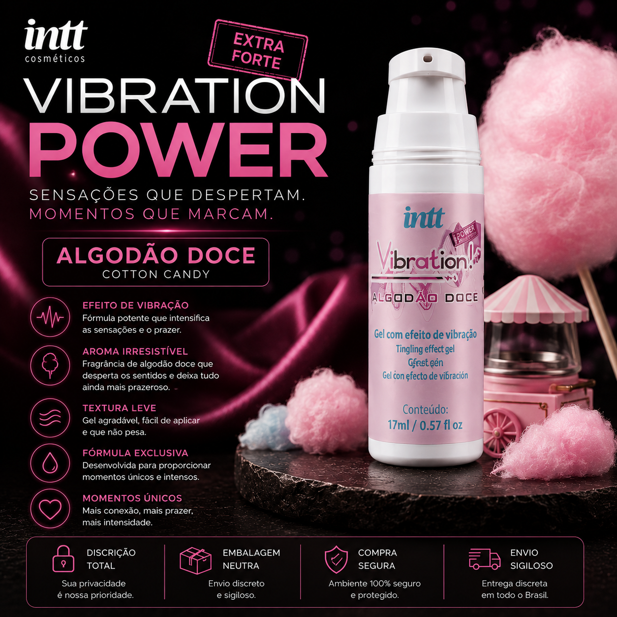 Vibration Power - Vibrador Líquido - Diversos sabores