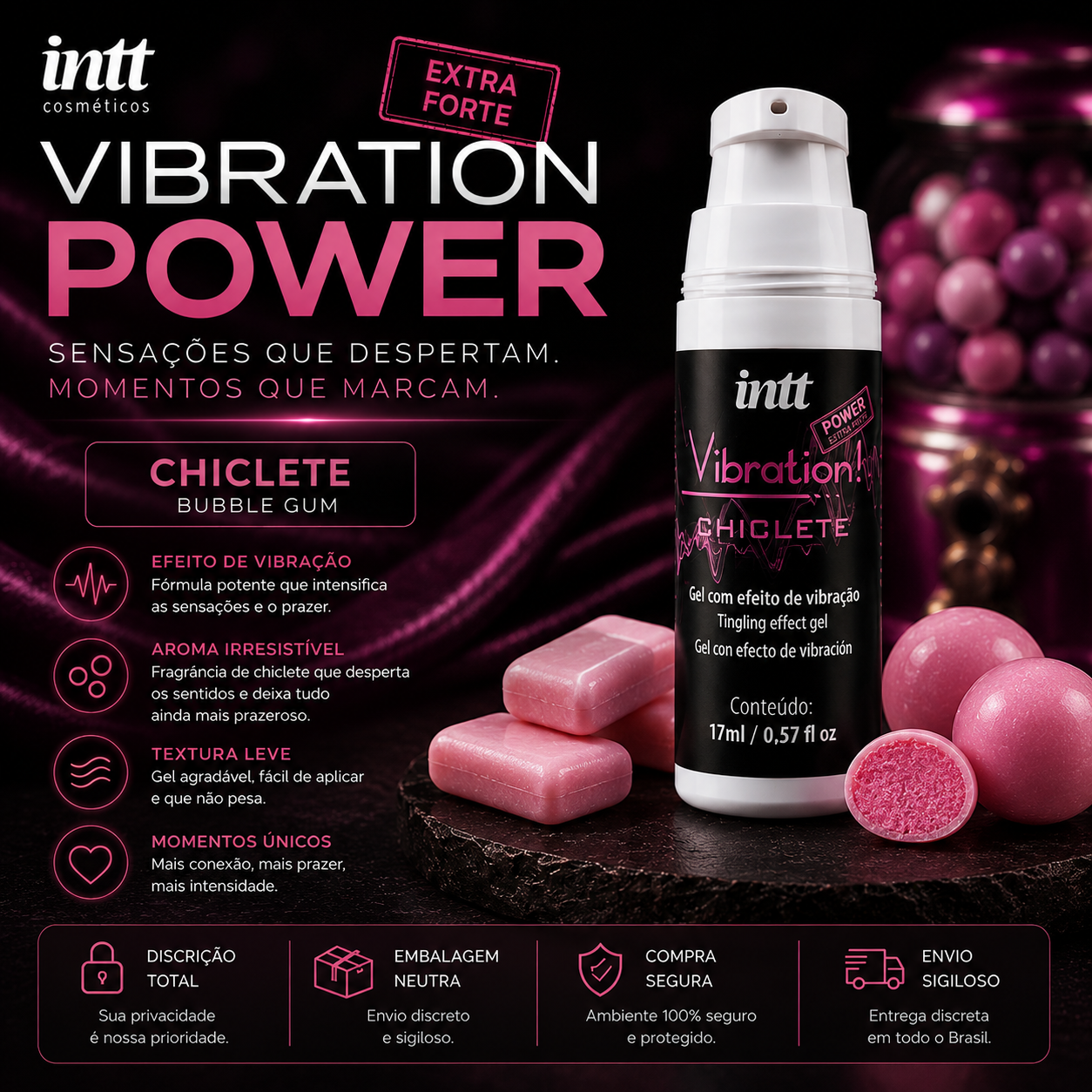 Vibration Power - Vibrador Líquido - Diversos sabores