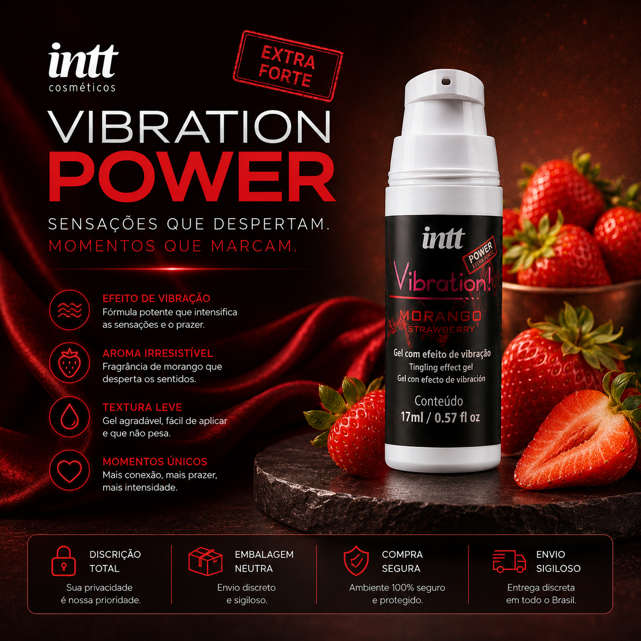 Vibration Power - Vibrador Líquido - Diversos sabores