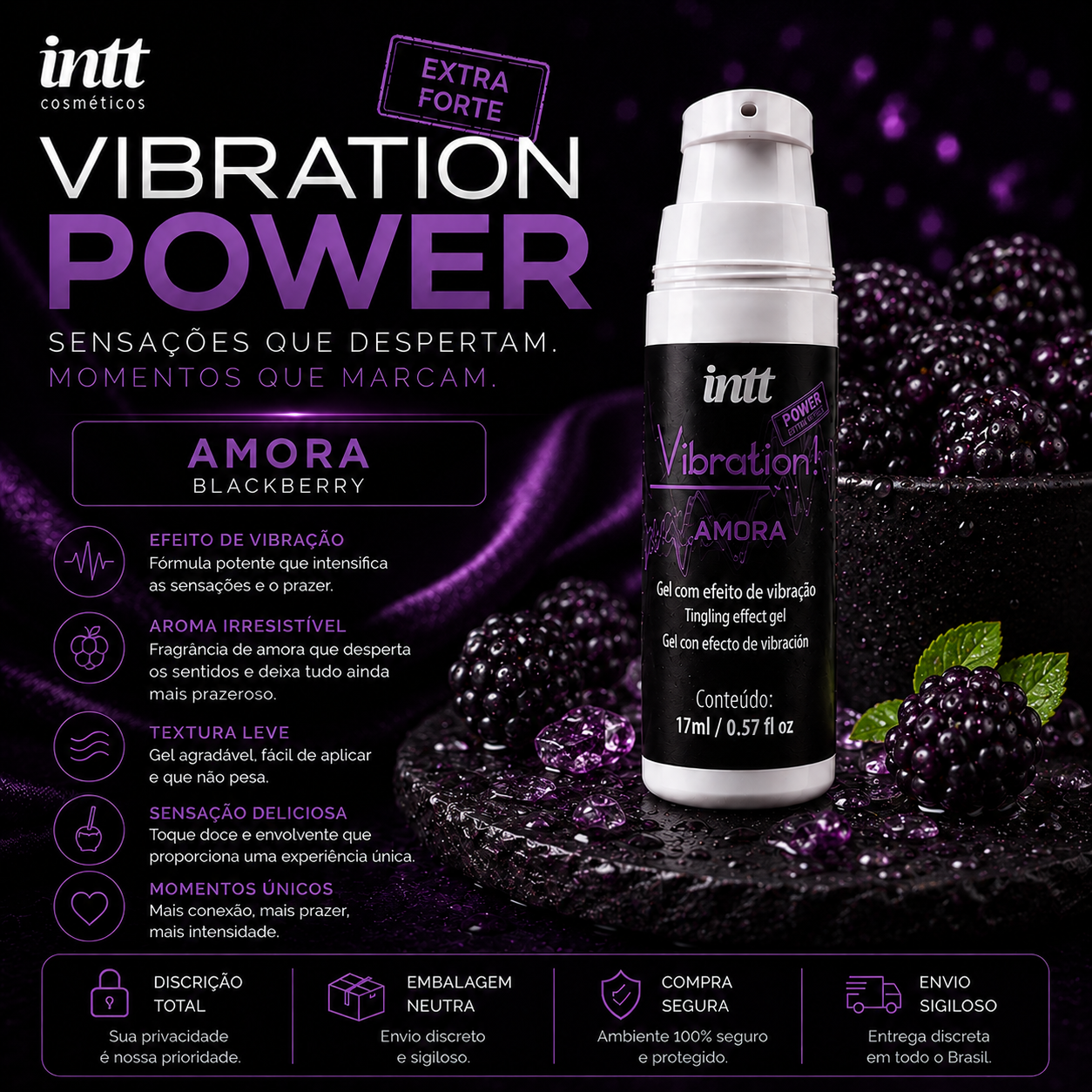 Vibration Power - Vibrador Líquido - Diversos sabores