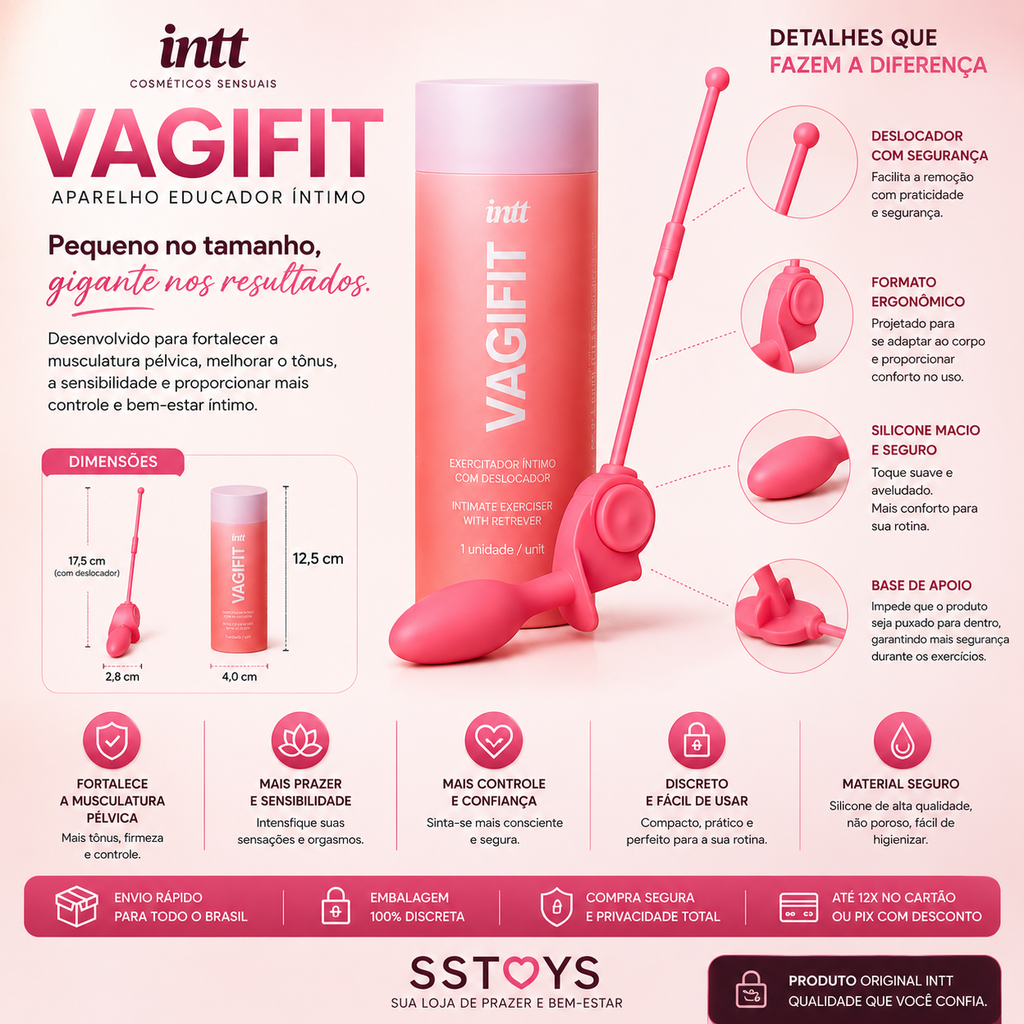 Vagifit Intt Exercitador Íntimo | Fortalecimento Pélvico e Bem-Estar Feminino