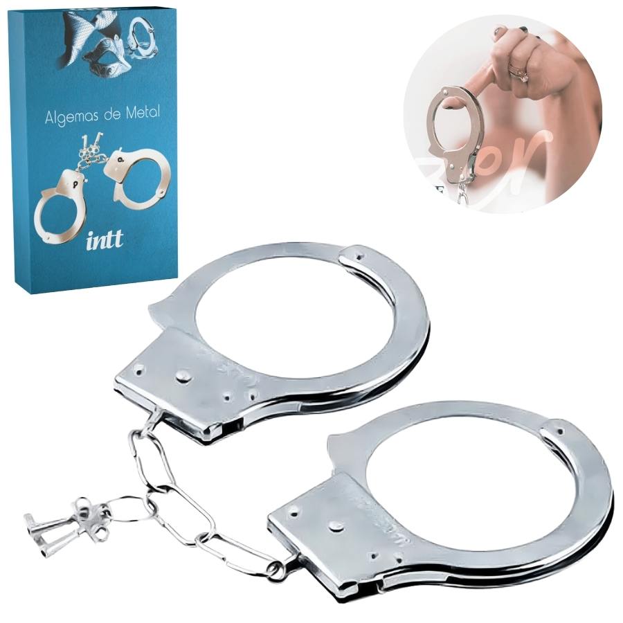 Algema Metal Chave Policial Festa Fantasia Carnaval Fetiche